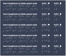 Generic Braille ADA Audio Decal (Set of 5)